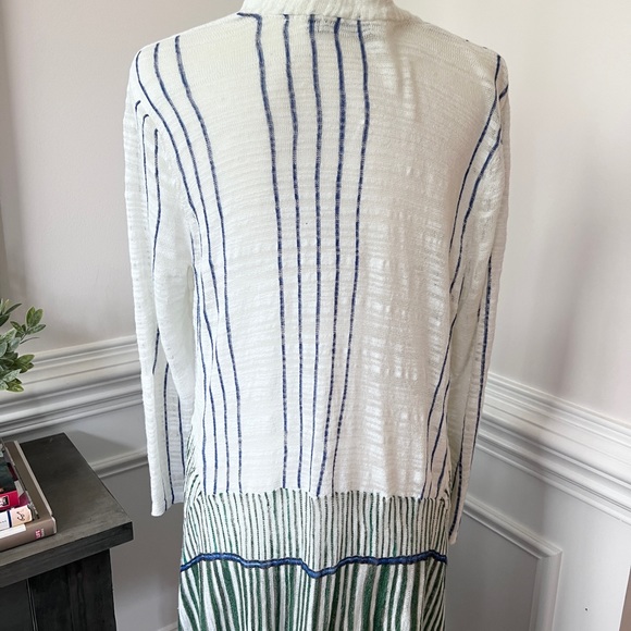 NIC + ZOE Lightweight Linen Blend Open Front Boho Duster Size L - Picture 5 of 13